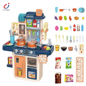 ชุดโต๊ะทำอาหารเด็กแบบมีไฟ 63 ซม. พร้อมของเล่นครัวแบบพ่นน้ำ - Product Image 3