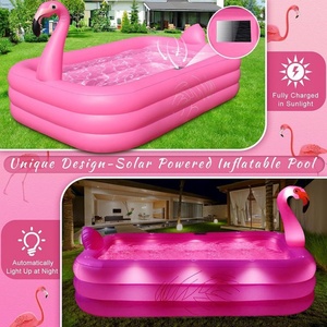 PVC <b>Inflatable</b> New Three-layer Thickened <b>Flamingo</b> Pool 267*165*64 CM Adult <b>Inflatable</b> Pool Solar Powered <b>Flamingo</b> Pool - Product Image 4