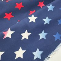 Tissu en polyester et élasthanne bleu à motif étoile pour maillots de bain sexy ouverts pour femmes