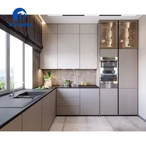 Unidad Modular de cocina personalizada, armario de diseño moderno y brillante, DS