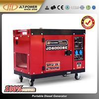 Générateur diesel silencieux 4,5 kW, refroidi par air, unité d'alimentation portable, démarrage électrique, AVR, arrêt en cas de faible niveau d'huile, pour usage domestique et commercial