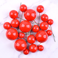 Fournitures de décoration de gâteau Faux Balls Party Supplies Plain Ball Cake Gold Silver Mixed Size Cake Decoration Plastic Ball