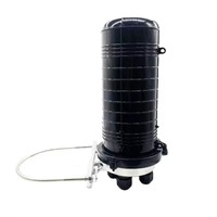 Caja de Empalme de Fibra Óptica Tipo Domo GJS10-Q, 24/48/96 Núcleos, Sellado Termocontraíble, Impermeable IP68, Compatible con SC/FC/ST/LC FOSC