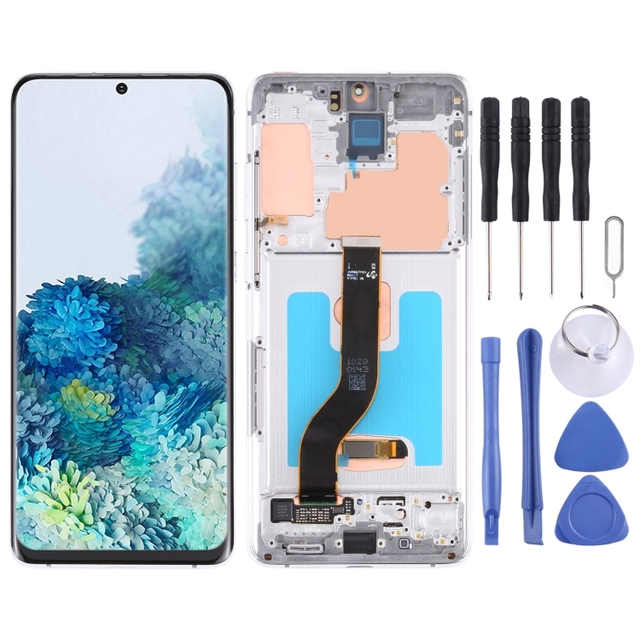 Wholesales Original Super AMOLED LCD Screen for Samsung Galaxy S20+ 5G SM-G986B/G985 Digitizer Full Assembly With Frame