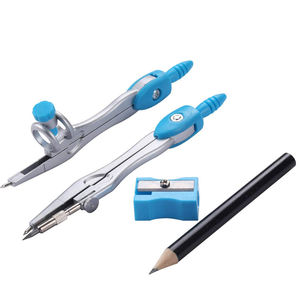 Ensemble de géométrie scolaire de haute qualité, 10 pièces, boîte en plastique, ensemble de <span class=keywords><strong>mathématiques</strong></span>, gomme à effacer - Product Image 4