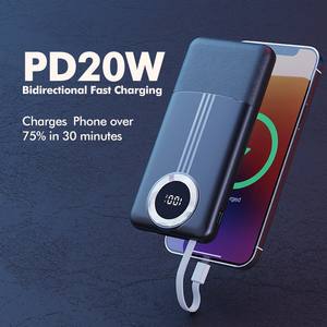 Cable integrado Banco de energía Carga rápida <span class=keywords><strong>Bateria</strong></span> <span class=keywords><strong>Portatil</strong></span> 20000mAh Carga Rapida Cargador portátil Powerbanks - Product Image 3