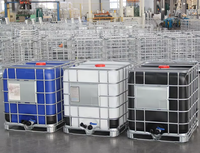Fût Tonnel en Acier Noir avec Cadre en Fer, 1000L, Doublure en Plastique, Neuf, Qualité Alimentaire, Conteneur IBC Carré pour Stockage de Bière, Fabriqué en Chine, Autre Marque