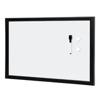 Placa amoladora magnética 23x17 polegadas, quadro branco preto suporte de madeira