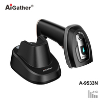 Escáner de Códigos QR 2D Inalámbrico Portátil AiGather A-9533N con Batería de 2000mAH, CMOS 2.4G, Base de Carga USB, Garantía de 2 Años
