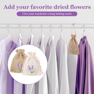 Pochette à cordon en toile de jute motif <span class=keywords><strong>lavande</strong></span> <span class=keywords><strong>Sachet</strong></span> petits sacs de rangement vides <span class=keywords><strong>pour</strong></span> bonbons bricolage fournitures de fête de mariage cadeaux industriels - Product Image 3