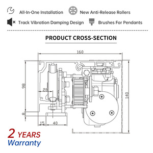 Chất lượng cao DSL-800 tự động cửa trượt Hệ thống 120kg công suất tự động mở cửa động cơ có tính năng tự động cửa nhà khai thác - Product Image 3