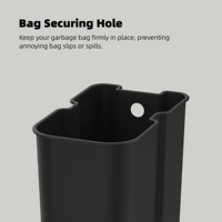 Poubelle à pédale mince rectangulaire de 5 litres poubelle de salle de bain en métal avec couvercle à fermeture silencieuse