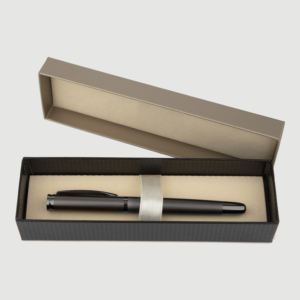 Bolígrafo de Metal Gris Metálico Grabado al por Mayor, Bolígrafo de Rodillo de Calidad para Firmas, Bolígrafo de Regalo Publicitario para Oficina y Negocios - Product Image 1