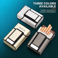 Étui à cigarettes Futeng personnalisé avec logo, 20 pièces, étui à cigarettes en plastique et aluminium avec briquet USB, vente chaude
