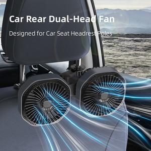 Strong Wind Speed Back Seat Vehicle <b>Fan</b> Dual <b>Head</b> Back Seat <b>Fan</b> Rotatable Dual <b>Head</b> Rear Seat Car <b>Fan</b> Factory Cooling <b>Fan</b> - Product Image 3