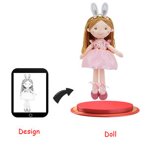 Poupée de chiffon africaine douce Offre Spéciale en peluche bébé le premier jouet avec logo personnalisé pour dormir et câlin poupée copain - Product Image 4