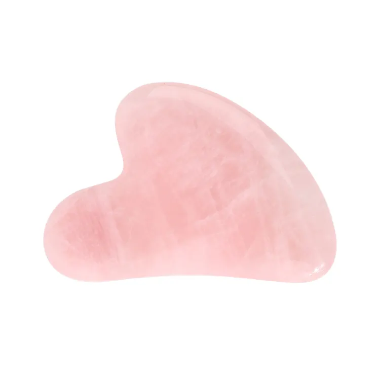 Massage de grattage du visage personnalisé pierre de jade quartz rose outil gua sha