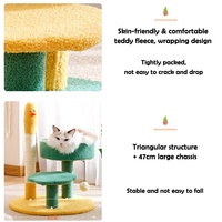 Tour à gratter pour chat en peluche et en polaire, jouet à boule suspendue, sisal naturel, cactus, arbre à grimper pour chat d'intérieur