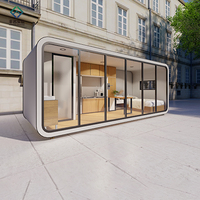 Maison conteneur compacte de 20 pieds à prix abordable, design moderne, résistante au feu, pour salon et bureau