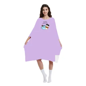 Factory Custom Oversized Sleeping Tee T-Shirts One Size Sleep Dress Nightgown For Women Summer Sleepwear
