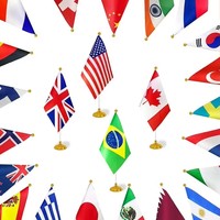 Bendera Meja Kantor, Bendera Meja Ruang Rapat, Dekorasi Meja Kantor Miring dan Pajangan Meja
