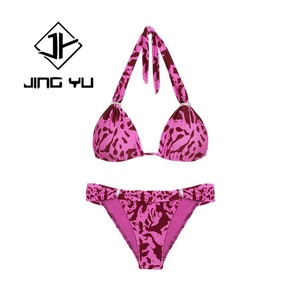 Factory Wholesale Women Luxury <b>Metal</b> Accessories Bikini Designer Custom Recycled Nylon Bikini Set - Product Image 5