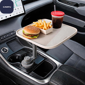 CARFU ABS <b>Car</b> Cup Holder Small Dining <b>Table</b> Armrest Box Rotatable Storage Tray for <b>Car</b> - Product Image 3