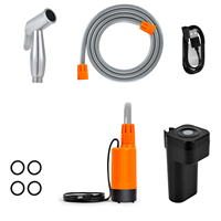 Nouvelle Douche de Camping Portable en ABS - Pompe de Douche Extérieure Multifonction Alimentée par Batterie au Lithium Rechargeable pour la Randonnée, la Plage et les Voyages