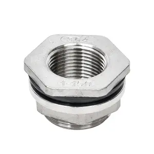 304 Stainless Steel Water Tank Connector Equal Head Outer Wire Bucket Outlet Corrosion-Resistant Water Tower Interface Accessory