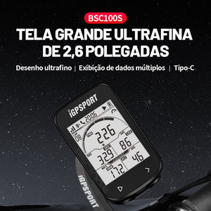 Ordinateur de vélo électronique BSC100S GPS ANT+ BLE Moniteur de fréquence cardiaque IPX6 Étanche Altimètre barométrique Accessoires de vélo - Product Image 2