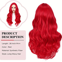 Perruque longue pour femme, grandes ondulations, cheveux synthétiques résistants à la chaleur, bouclés et volumineux, pour usage quotidien