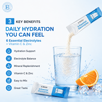 Poudre d'hydratation à marque privée OEM, 20 sachets, 6 électrolytes essentiels, suppléments sportifs, nutrition – Meilleures ventes