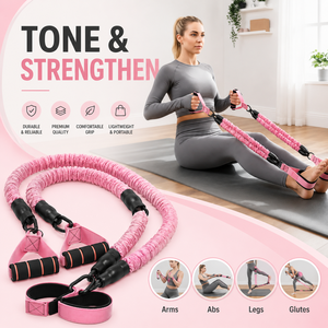 Bande de résistance portable pour entraînement complet du corps avec pédales et poignées en mousse pour l'entraînement <span class=keywords><strong>musculaire</strong></span> - Product Image 3