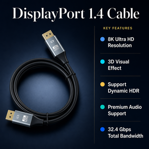 Cable DP a DP 8K 60Hz, Cable DP UHD 8K, Línea de Video de 60 FPS para Monitor, TV, <span class=keywords><strong>Proyector</strong></span>, Juegos - Product Image 4