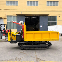 Dumper sur chenilles avec grue à démarrage électrique pour la réparation des routes en montagne – Approvisionnement direct usine