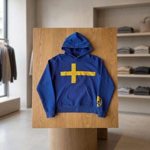 Hoodie unisexe décontracté à capuche en polyester/coton, imprimé en relief, orné de strass, délavé à l'acide, séchage rapide, léger, écologique, tricoté - Product Image 3