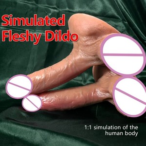 Consoladores grandes de silicona líquida, masturbador femenino para adultos, pene Artificial, consolador suave enorme realista, Juguetes sexuales, <span class=keywords><strong>vibrador</strong></span> para mujeres - Product Image 2