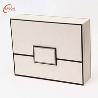 Boîte cadeau portable de luxe à double porte avec fermeture magnétique, écologique, logo personnalisé en relief, emballage rigide en papier pour soins de la peau et parfums
