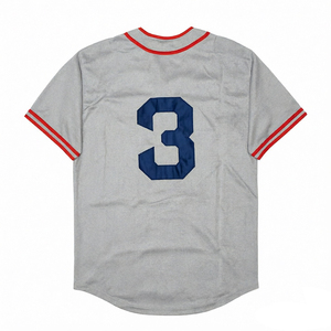 Maglie da Baseball Vintage da Uomo con Cuciture Stile Retrò 3 Jimmie Foxx 5 Nomar Garciaparra 6 Johnny Pesky 9 Ted Williams 14 Jim Rice S-3XL - Product Image 2