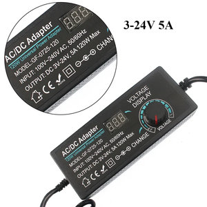 Adaptador de Fonte AC para DC 3V-24V 5A Transformador Universal com Tela de Exibição Carregadores e Adaptadores Ajustáveis de Voltagem - Product Image 1