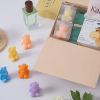 Bougie en forme d'ours en peluche parfumée faite à la main pour la fête prénatale Cadeau de retour pour les invités Souvenir Décoration créative pour la maison Fête Vacances Mariage
