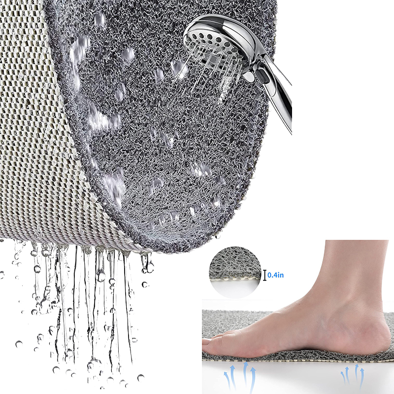 Luffa-Duschmatte 40x80 Cm – Rutschfeste Badezimmer-Anti-Rutschmatte Mit Massageeffekt & Schnellem Abfluss