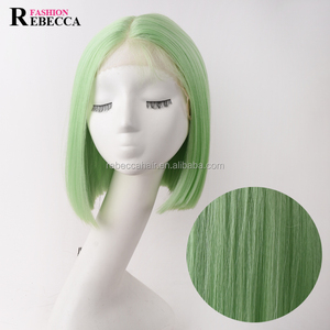 <span class=keywords><strong>Rebecca</strong></span> mode hd pas cher court dentelle avant cheveux synthétiques bob perruques pour femmes perruque synthétique avec dentelle avant - Product Image 2