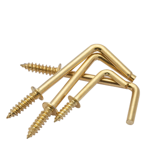 Bán Buôn 1/2Mm Câu Hỏi Đánh Dấu Vít Đồng Mạ Hình Của Bảy Móc Tự Khai Thác Vít 5/8 Right-Angle Móc L Hình Vít - Product Image 3