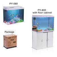 Vente en gros 5 10 40 gallons Table basse tropicale Fish Tank Aquarium Betta Display Tanks Mini Beta Aquariums et accessoires