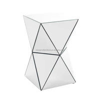 Ensembles de table basse Design moderne à la mode et noble simple MDF verre écrasé table basse abordable