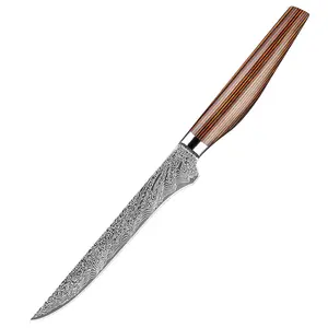 Couteau à désosser de qualité supérieure 6 pouces en acier inoxydable à haute teneur en carbone couteau à filet japonais Pro couteau à découper pour le désossage de la viande et du poisson