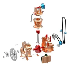 <span class=keywords><strong>Moteur</strong></span> <span class=keywords><strong>Stirling</strong></span>, kit d'assemblage de <span class=keywords><strong>moteur</strong></span> de <span class=keywords><strong>voiture</strong></span> tout métal monocylindre modèle de <span class=keywords><strong>moteur</strong></span> adulte jouet Science jouet éducatif - Product Image 5