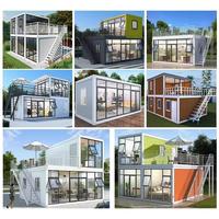 Villa préfabriquée portable 40 pieds 20 pieds, maison mobile pliable, conteneur extensible préfabriqué, 2, 3, 4, 5 chambres