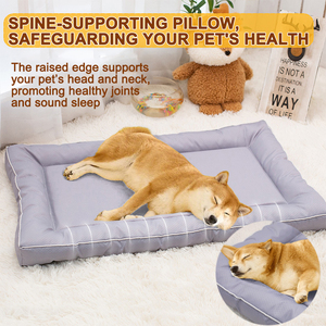 Cama Ortopédica Impermeable de una Pieza para Perros y Gatos, Relleno de Esponja de Alta Densidad y Algodón PP, 5 cm de Grosor, Base Antideslizante, Resistente a Mordeduras, Fácil de Limpiar - Product Image 4